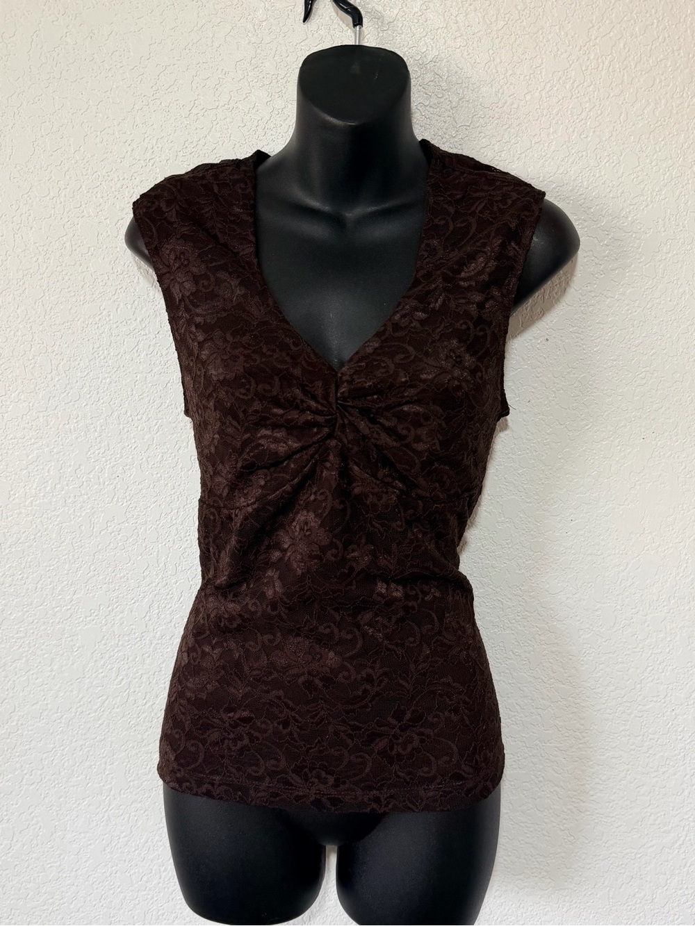 Vintage Y2K Lacey Rampage Chocolate Brown Top
